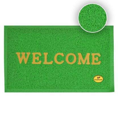 Picture of HouseFurnish PVC Printed Anti Skid Welcome Door Mat Carpet (30cm X 45cm) - P.Green