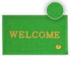 Picture of HouseFurnish PVC Printed Anti Skid Welcome Door Mat Carpet (45cm X 75cm) - P.Green