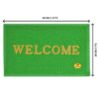 Picture of HouseFurnish PVC Printed Anti Skid Welcome Door Mat Carpet (45cm X 75cm) - P.Green