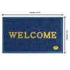 Picture of HouseFurnish PVC Anti Skid Door Mat Carpet (40cm X 60cm) - Blue Black